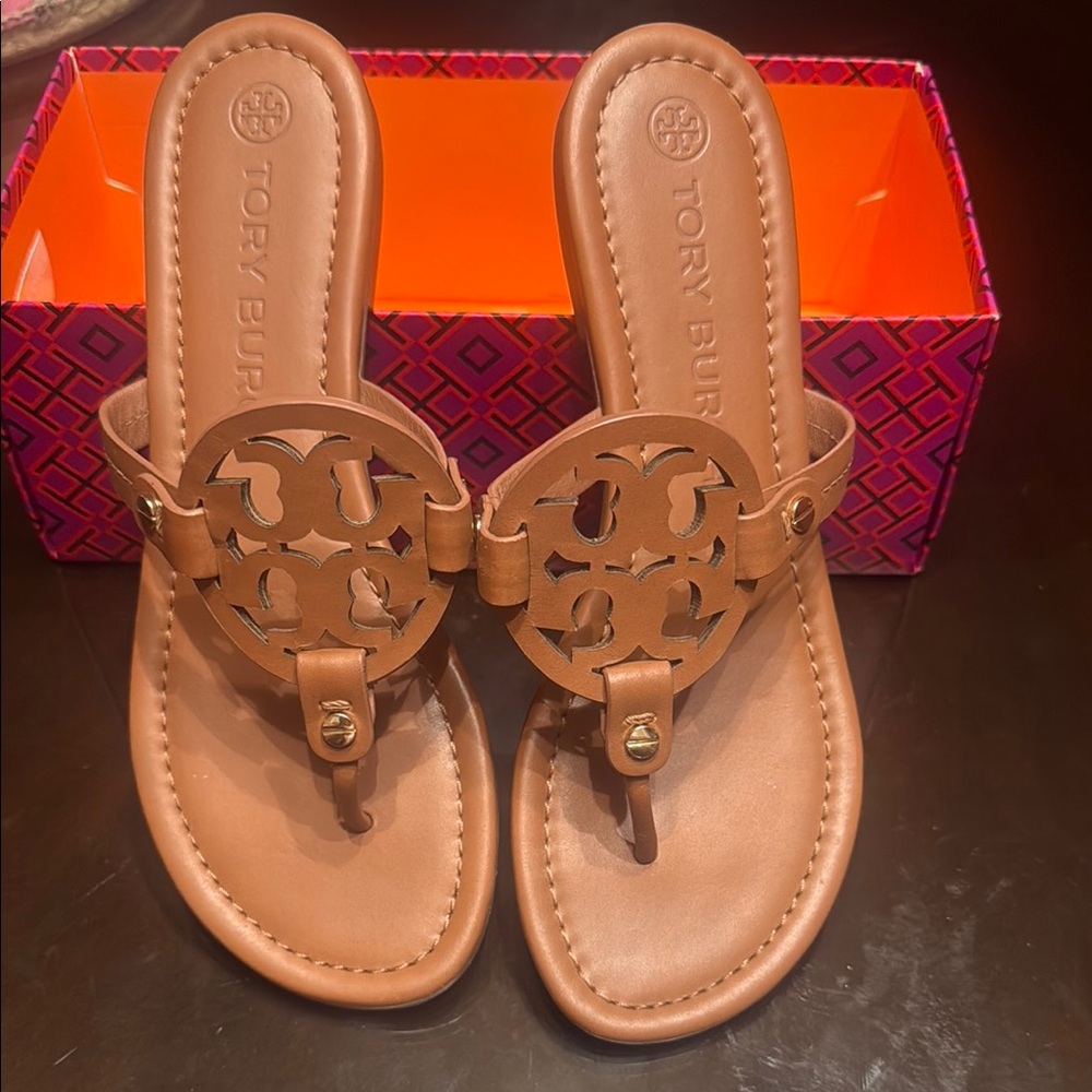 Tory Burch Tan Leather Sandals